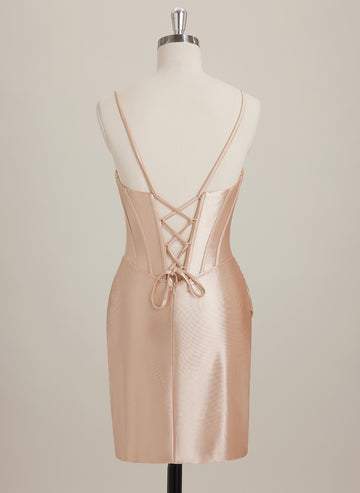 Sheath/Column Scoop Short Jersey Mini Dress